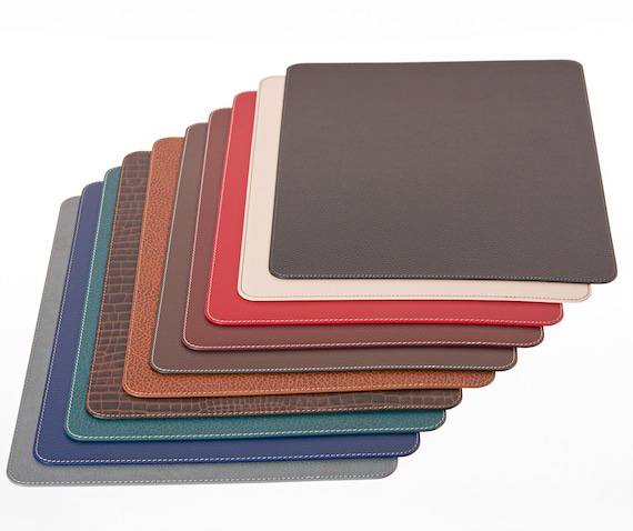 Recycled Leather Placemats / Small Size / 15.8 X 11.8''/ 40x30 Cm / Table  Mats / Set of 4, 6, 8, 12 / Dining Table Sets 