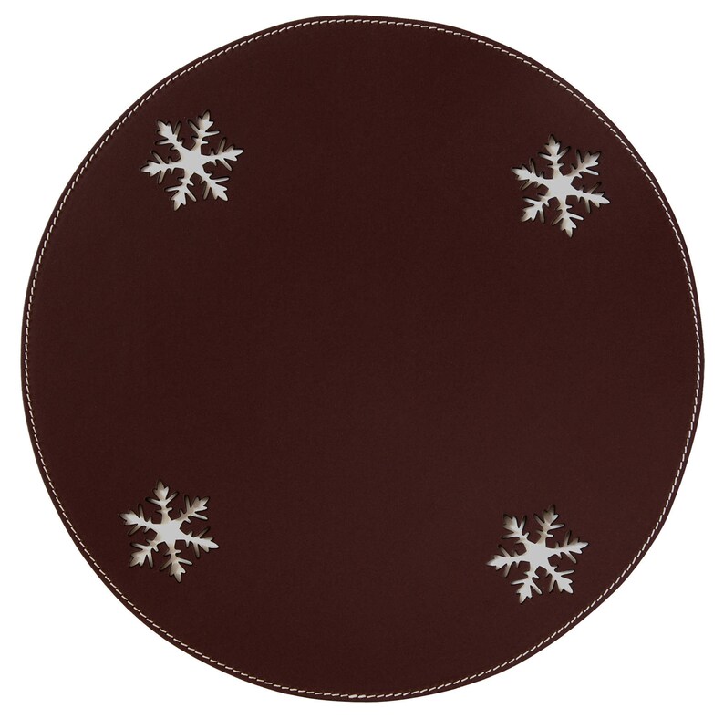 Christmas placemats Round table mats Snowflakes Holiday decor Etsy
