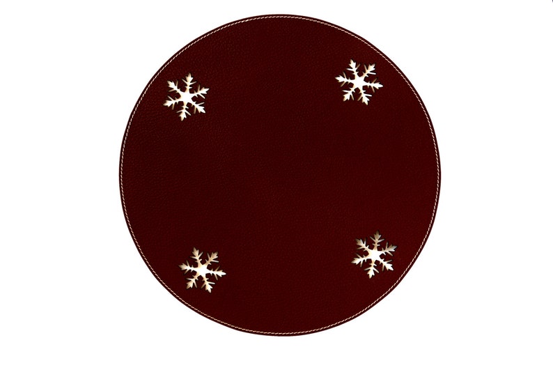 Christmas placemats Round table mats Snowflakes Holiday decor Etsy