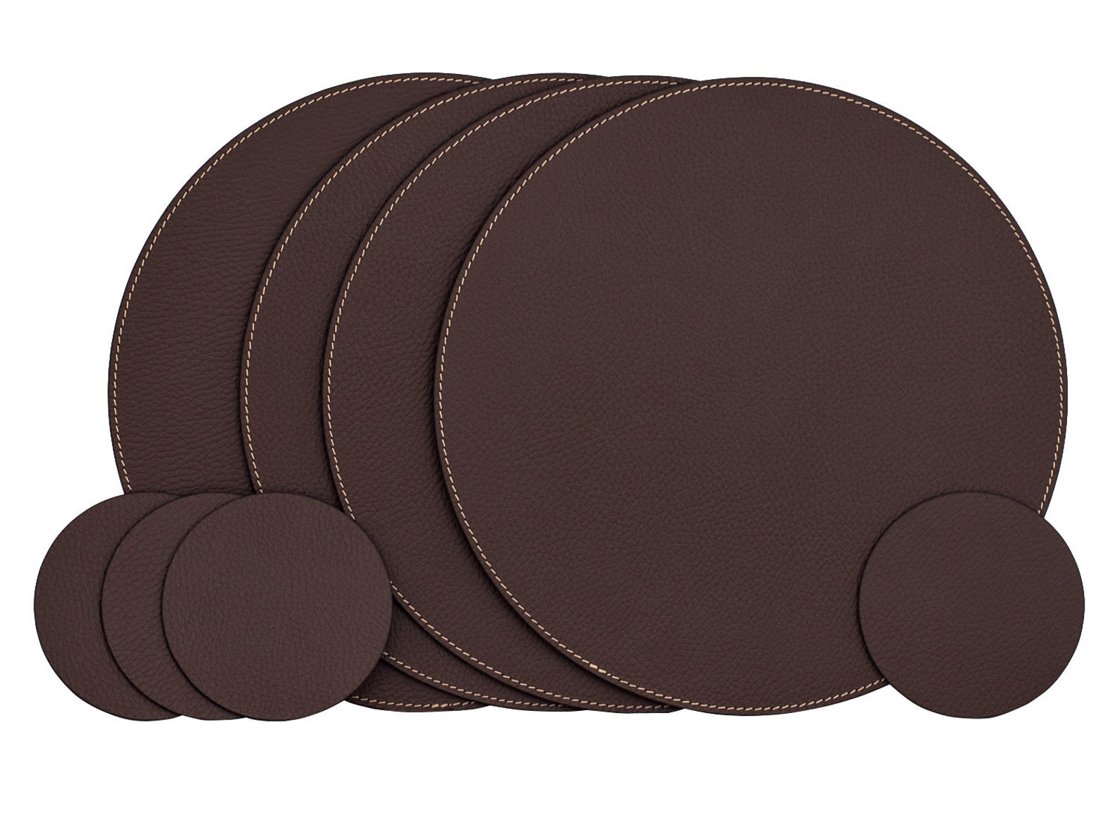 Brown Round Placemats /Place Mats and coasters / Table mats 33 Etsy