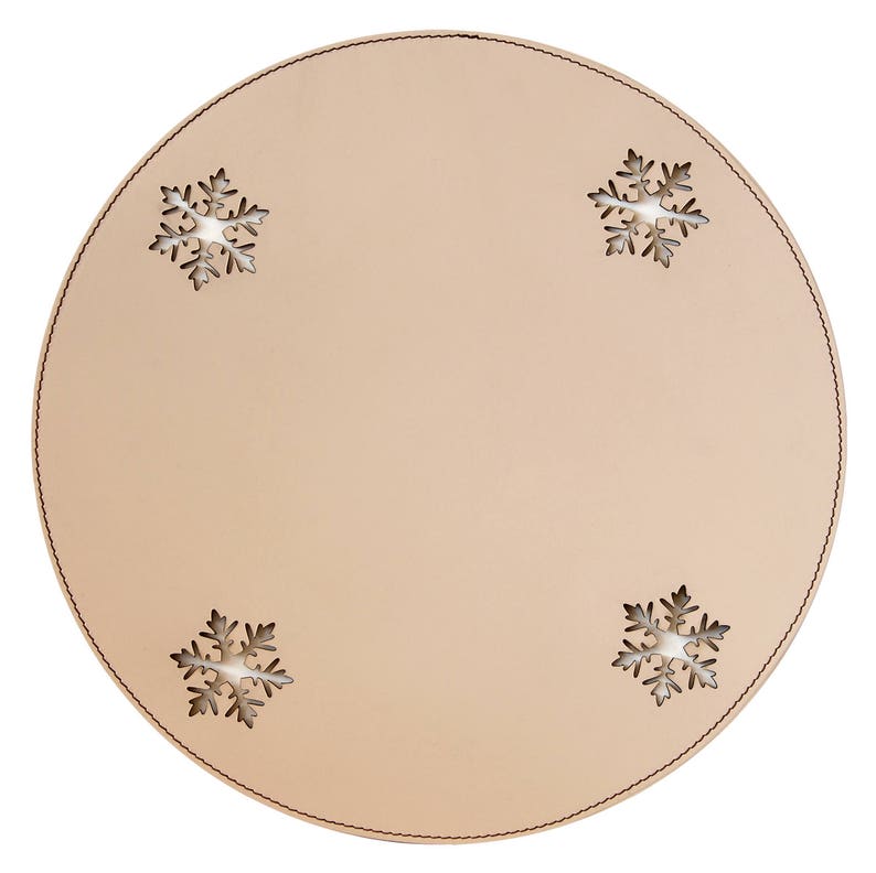 Christmas placemats Round table mats Snowflakes Holiday decor Etsy