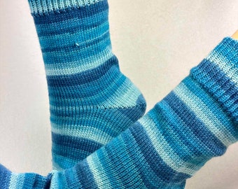 43/44 chaussettes auto-tricotées, chaussettes en laine en Mérinos extrafine de ONLine Garne