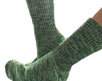 Gr. 41/42 chaussettes auto-tricotées à motifs côtelés unisexes divers, bas de chaussettes en laine