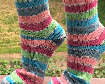 38/39 selbstgestrickte Socken, Wollsocken    Strümpfe