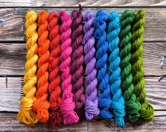 Pretty Rainbow Mini Set Merino Silk Yarn