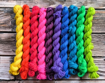 Electric Rainbow Mini Set Merino Lifestyle Yarn