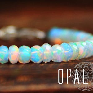 Ethiopian Welo Opal Bracelet: 14K Goldfilled, October Birthstone Artisan Jewelry