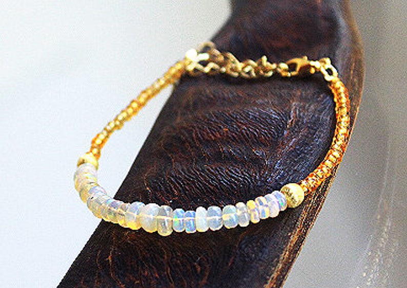 Opal Bracelet Bridal Gift Elegant Opal Jewelry Gift For Her /& Him Spiritual Chakra Bracelet Magic Jewelry Birthstone October