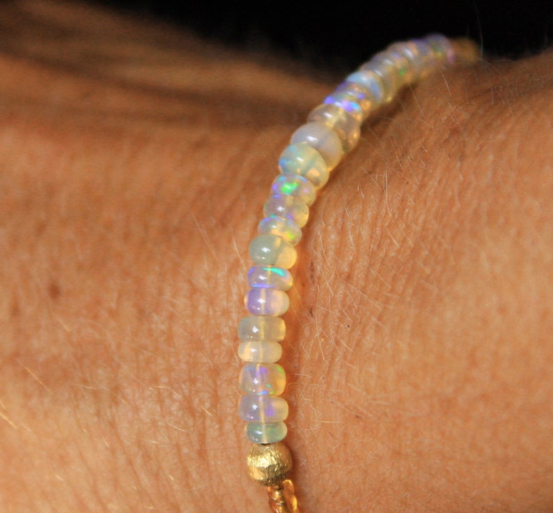 Opal Bracelet Bridal Gift Elegant Opal Jewelry Gift For Her /& Him Spiritual Chakra Bracelet Magic Jewelry Birthstone October