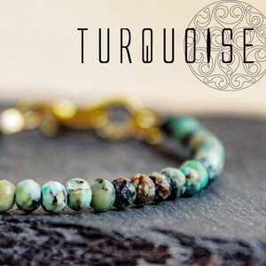 Turquoise dainty designer Bracelet, 14K Goldfill, beaded stacking Gemstone Bracelet, December Birthstone