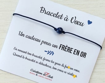 Bracelet à Voeu "Un frère en OR"  (sans noeuds)