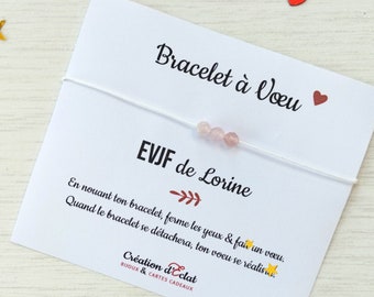 Bracelet à Voeu "EVJF et Prénom"  (sans noeuds)