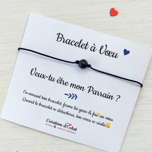 Bracelet à Voeu "Veux tu être mon Parrain ?" (sans noeuds)