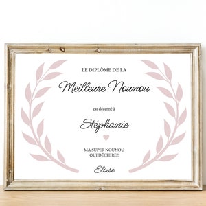 Póster digital Diploma a la Mejor Niñera