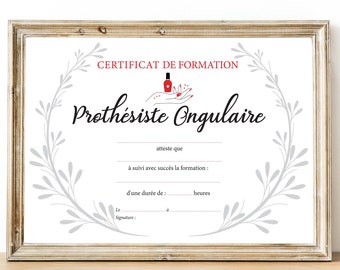 Digital poster Nail Technician Certificate