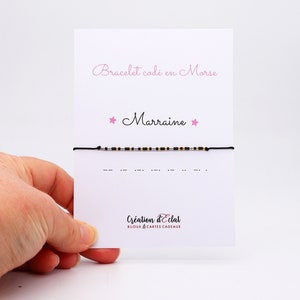 Bracelet morse, perles en verre miyuki plaqué or, code morse
