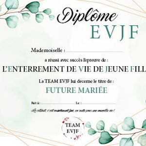 Diploma EVJF - Archivo digital "Tema Eucalipto