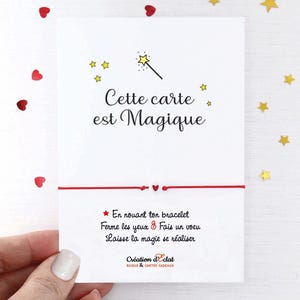 Bracelet à voeux - Cette carte est magique - Création d'Eclat