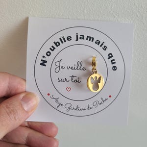 Ange gardien de poche médaillon / Porte bonheur