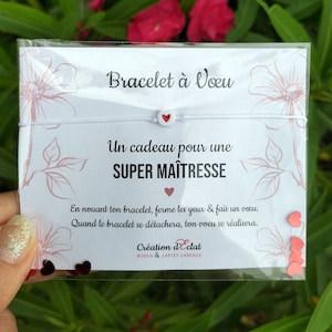 Wunscharmband „Super Mistress“ oder „Super Master“ oder „Super Atsem“ oder „Super Nanny“ (ohne Knoten)