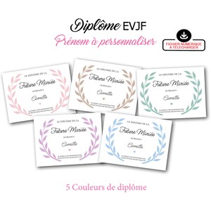 Diploma EVJF - Archivo digital - nombre para personalizar