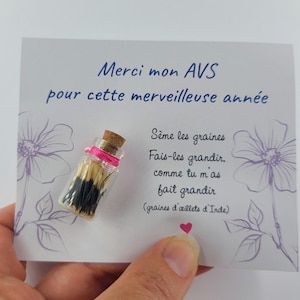Grazie AVS Gift Testo personalizzabile / fiala di semi di calendula