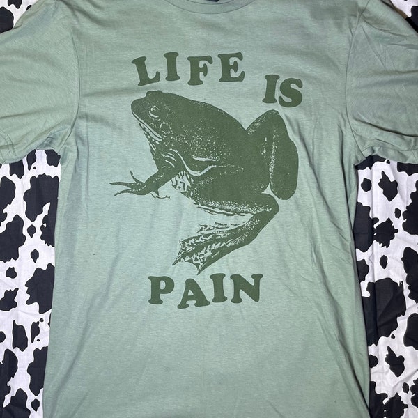T-shirt punk grenouille Life is Pain