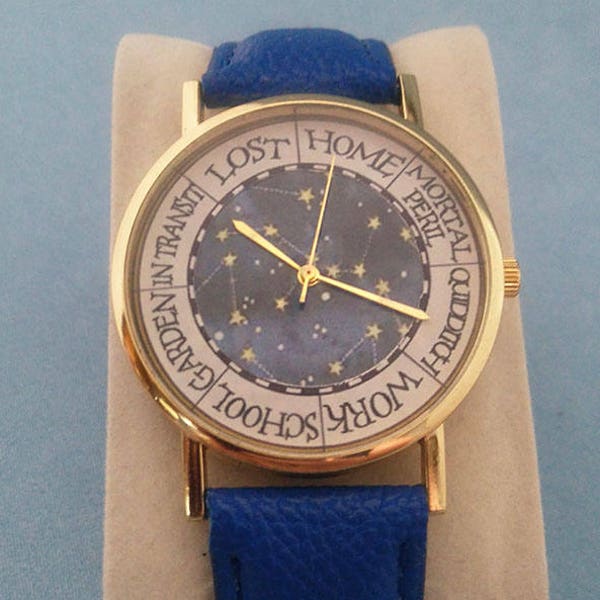 Wizard family clock as a wrist watch