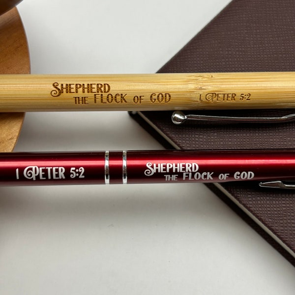 JW Elder Pen gift, personalized with name, regalo personalizado para los ancianos, "Shepherd the flock", "pastoreen el rebaño", 1 Peter 5:2