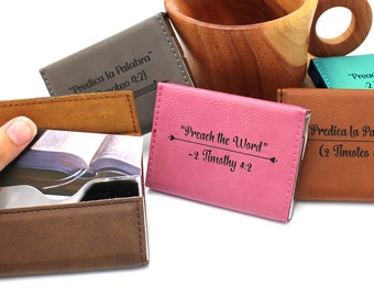Personalized "Preach the Word" Contact Card Holder - JW Service and Pioneer Gift