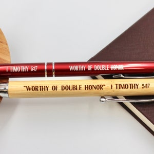 JW Elder Pen gift, &quot;worthy of double honor&quot;, Elder and pioneer meeting gift, &quot;worthy of double honor&quot;, &quot;digno de doble honra&quot;