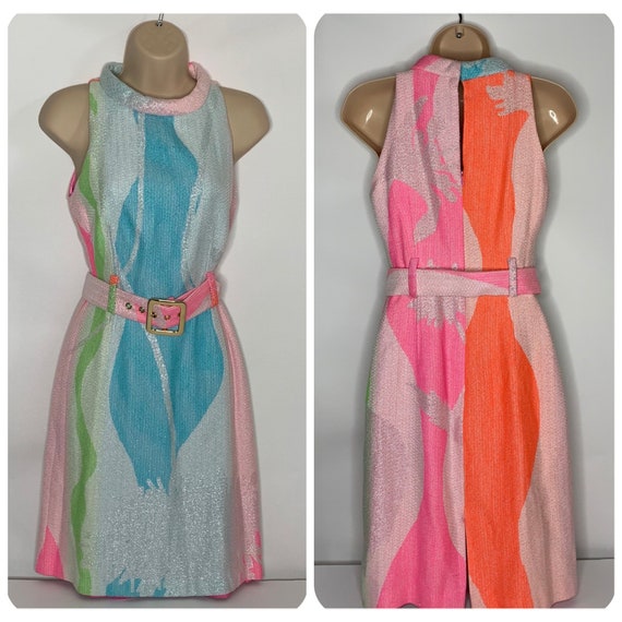 Twiggy Milly of New York pastel metallic dress Siz