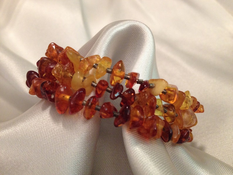 AMBER BRACELET Collectible,ca 1970s Vintage Baltic Bracelet from Ukrania Gift for Her