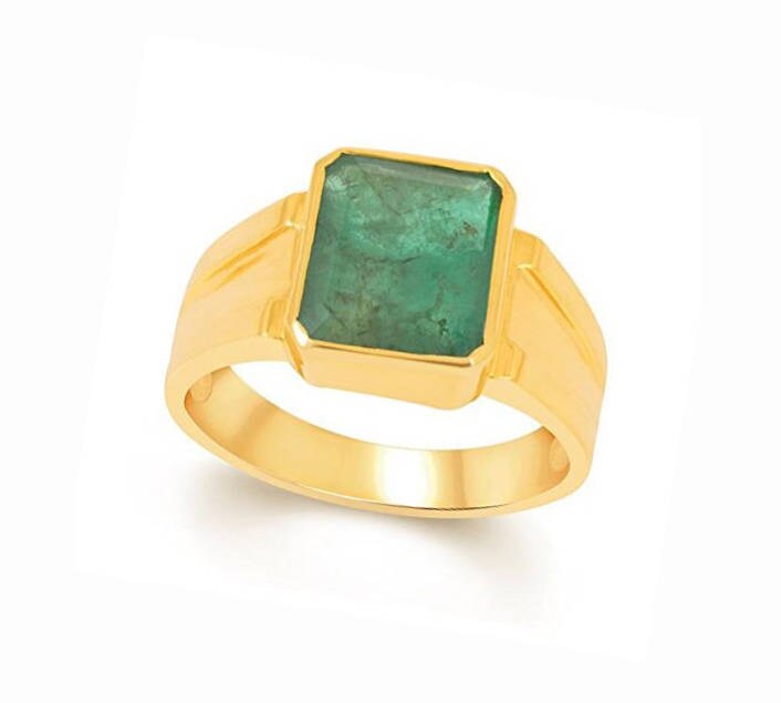 4 to 8 Cts Certified Emerald Gemstone Ring in 18k Yellow Gold - Etsy