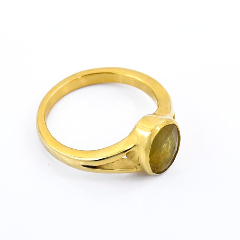 3ct 7ct Yellow Sapphire Pukhraj Gemstone Astrological Ring | Etsy