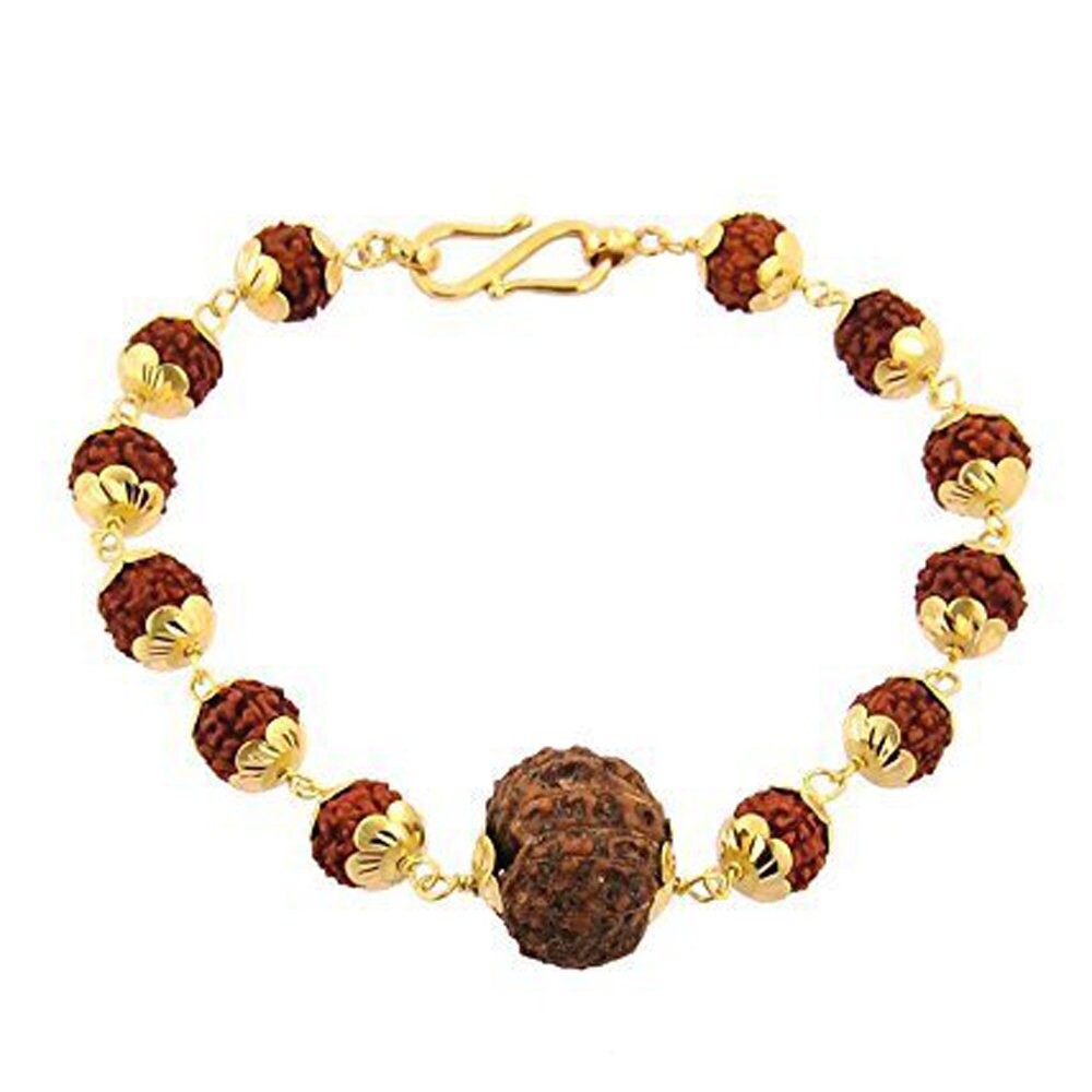 Six Faced Rudraksha Chain Bracelet With 