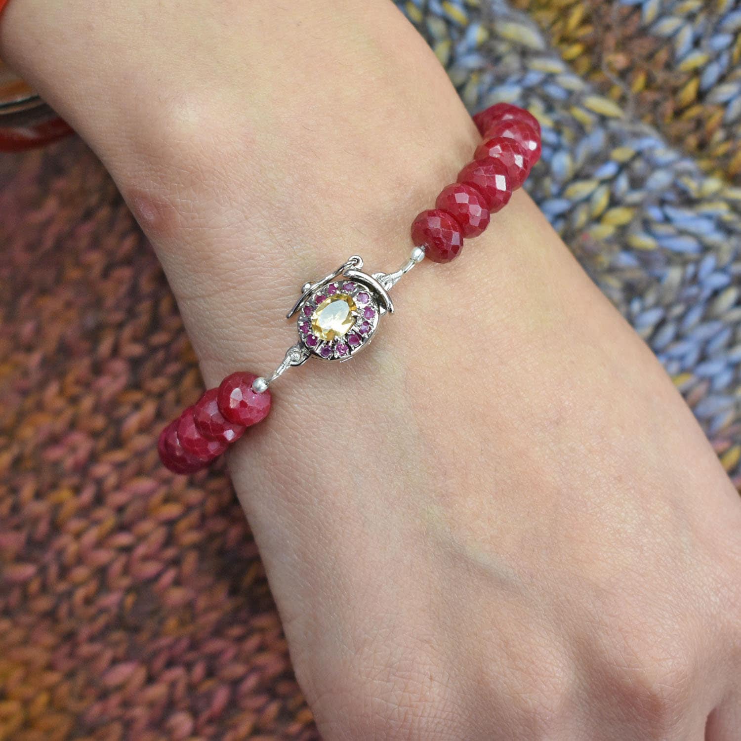 African shop ruby bracelet