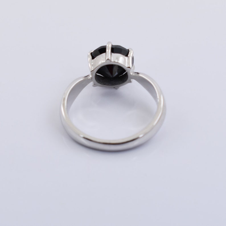 Promise Ring,Wedding Ring,Engagement Ring Certified Earthmined Round Brilliant Cut Black Diamond Solitaire Ring 2ct,3ct,4ct,5ct