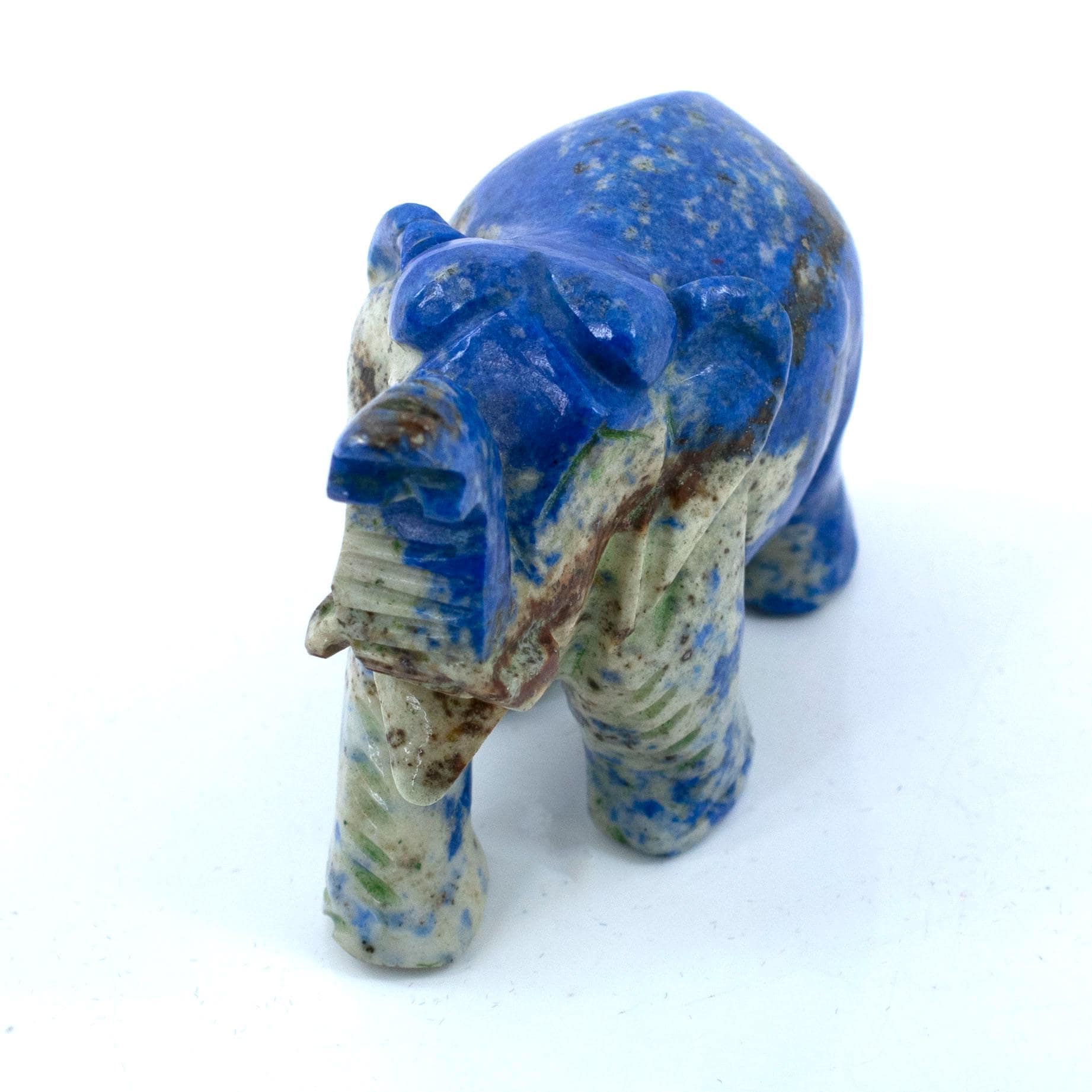 手彫りのソーダライト象 79グラム、置物、美しく手彫りされたソーダ