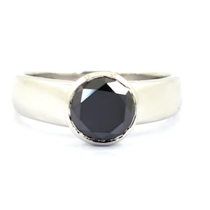 1ct-3ct Diamond Solitaire Ring With 925 Sterling Silver, Round Brilliant Cut, Customized Finish, Great Sparkle !