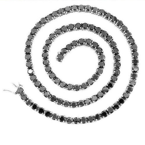 Black Diamond Necklace Unisex Chain 