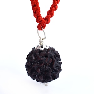 Natural Rare 1 Mukhi Rudraksha Bead, with Red Thread 100% Original, Energized and Certified