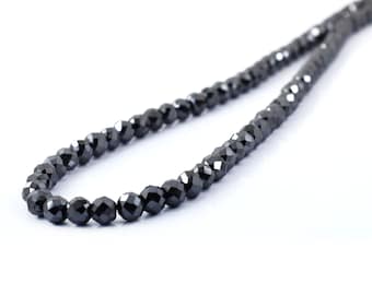 AAA Quality 4mm Drilled Black Diamond Loose Beads ,Ideal For making jewelry