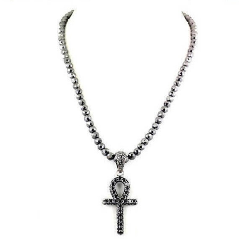 6MM Men's Black Diamond Necklace With Black Diamond Etsy