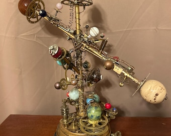 Steampunk Orrery: Vintage Planetensystem-Kunstwerk