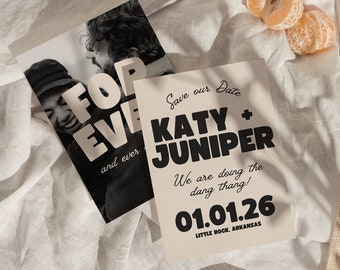 Bold Save the Date Template, Minimal Wedding Template, Retro Save the Date, Save the date download, Save our Date, Retro Wedding, Template