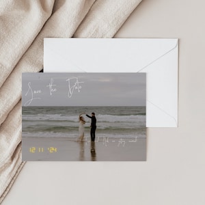 Film photo save the date, Vintage save the date, Minimal save the date invite, Simple Wedding Save the date, Hand written invite, retro