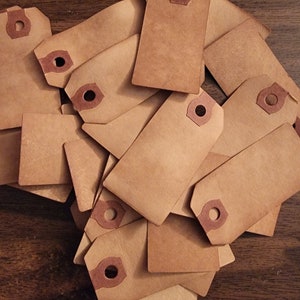 25 2 3/4 x 1 3/8&quot; Grungy Vintage Primitive Hang Tags For Scrapbooking Crafts