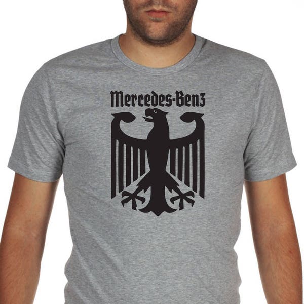 MERCEDES GERMAN EAGLE t-shirt grey green new style engineering benz