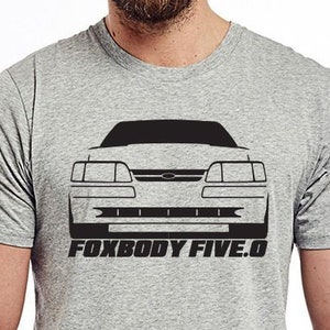 Mustang LX Fox lichaam 5.0 L retro grafische t-shirt TRUNK V8 nieuw